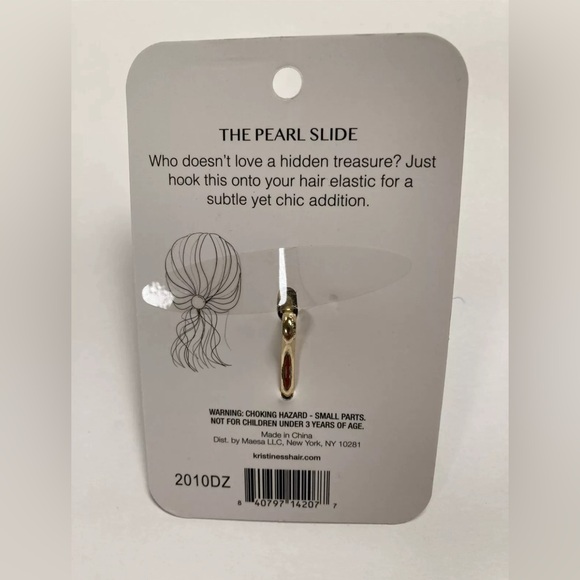 NWT ⚜️🤍⚜️ Kristin Ess Pearl Slide Ponytail Hair Clip Pin - Picture 5 of 16
